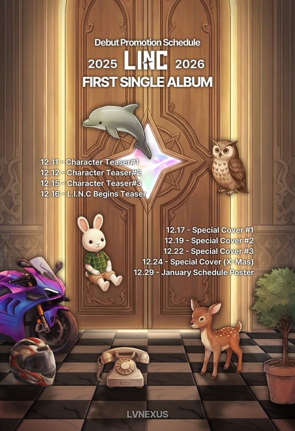버추얼 걸그룹 L.I.N.C, 데뷔 싱글 스케줄 포스터 공개! 미스터리한 오브제 눈길!