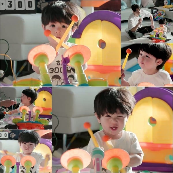 ‘슈돌' 하루, 천재 드러머 탄생! 보컬 심형탁-드럼 심하루, 흥 폭발!