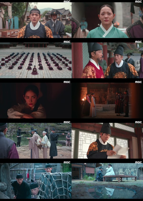 '이강에는 달이 흐른다' 강태오-김세정-이신영-홍수주, 좌의정 진구도 감쪽같이 속인 ‘인간 야바위’! 궁궐 탈출 성공!