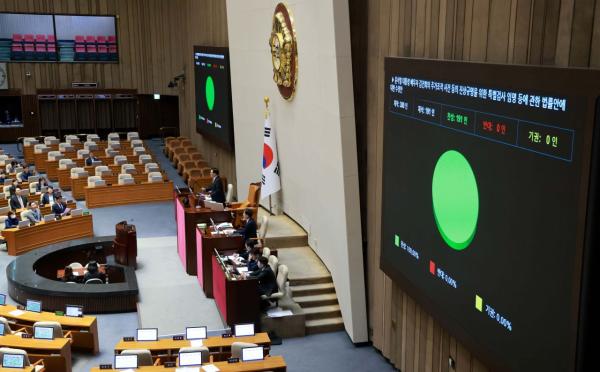 세 번째 김건희특검법, 야당 주도로 본회의 통과…여당은 보이콧