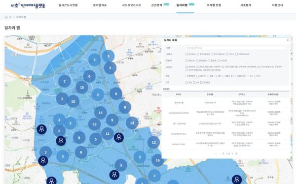 서초 빅데이터플랫폼 고도화로 주민편의 ↑…상권분석·일자리맵 추가