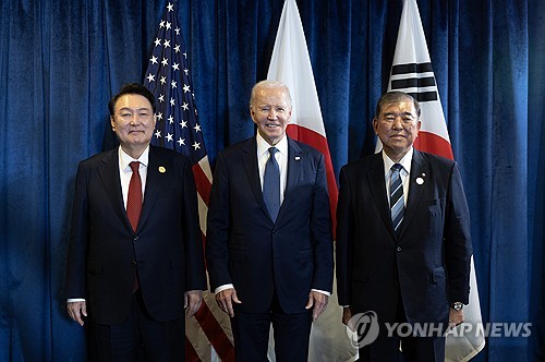 한미일 사무국으로 3국 협력 더욱 제도화…"인태지역 행동 일치"