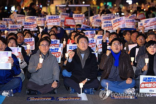 민주, 김여사 특검촉구 네번째 장외집회…이재명은 발언 안 해