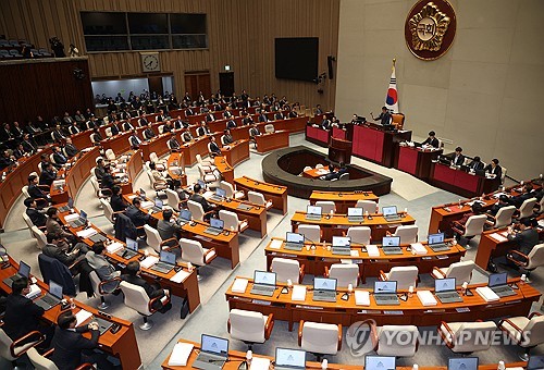 野, '예산 감액안' 예결위서 강행 처리…與 반발 퇴장(종합)