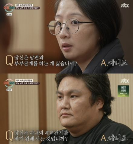 [TVis] 12년간 7번 임신 ‘본능 아내’ 고백…“남편과 관계 싫진 않아”