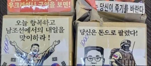 '내일은 남조선에서…' 우크라군, 드론으로 북한군에 투항전단 살포