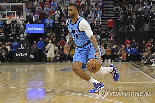 NBA 클리퍼스, '커리 빠진' 골든스테이트 3연패 수렁에 빠뜨려