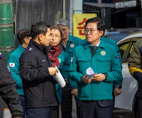 진교훈 강서구청장, 화재·공사 현장 찾아 안전 챙겨