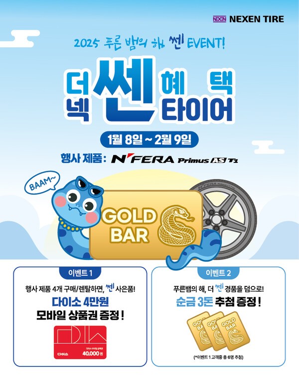 넥센타이어, ‘푸른 뱀의 해, 쎈 EVENT’ 시행[사진=넥센타이어]