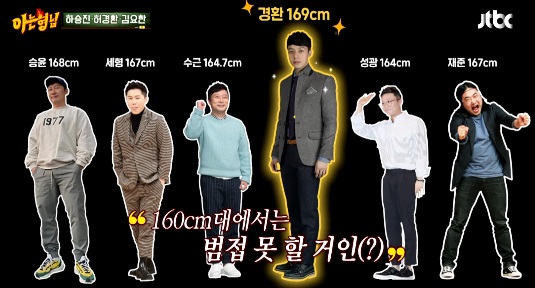 허경환, '아는 형님'에서 170cm 이하 연예인 최장신 등극… "내가 제일 커!"