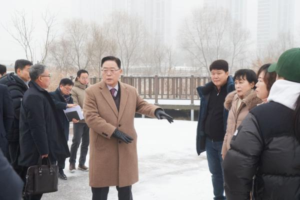 강수현 시장 "옥정1동 저류지 개선…시민 의견 청취하겠다"