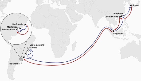 FL2(Far East Asia - East Latin America Service 2) 서비스. [사진=HMM] 