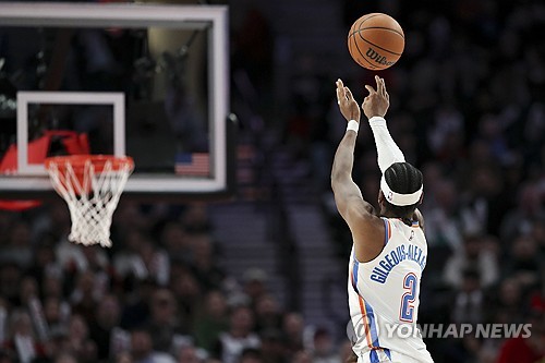 'NBA 전체 1위' 오클라호마시티 고공행진…포틀랜드에 낙승