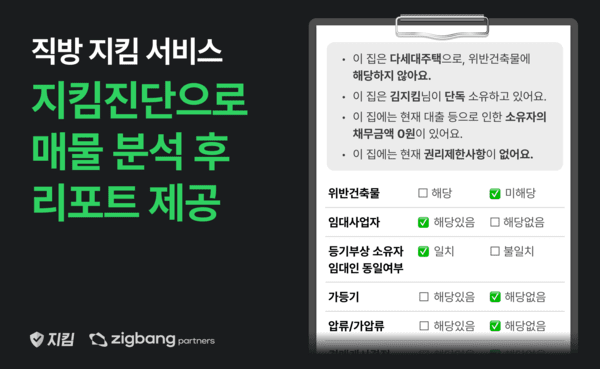 직방, '지킴' 서비스 고도화…'전세사기' 불안감 해소 목표