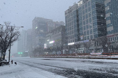 설 앞두고 광주·전남 많은 눈…교통통제 잇따라