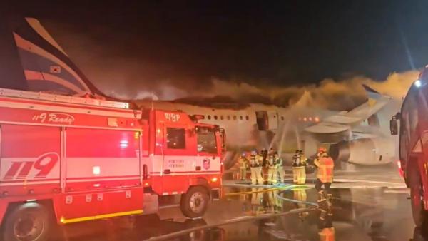 김해공항 에어부산 화재 부상자 7명으로 늘어…모두 경상