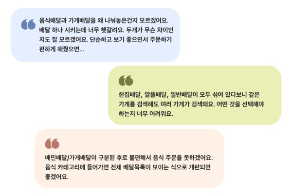 배민 앱 관련 의견 발췌. [사진=우아한형제들] 