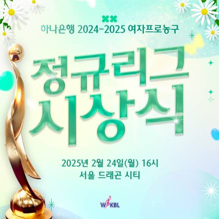 WKBL, 24일 서울드래곤시티호텔서 정규리그 시상식 개최