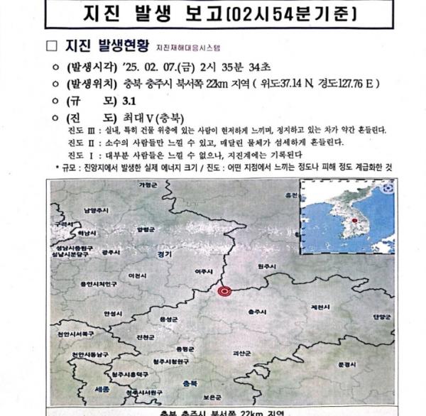 “폭탄 떨어진 줄 알았다” 충주 3.1지진...큰 피해 없는듯