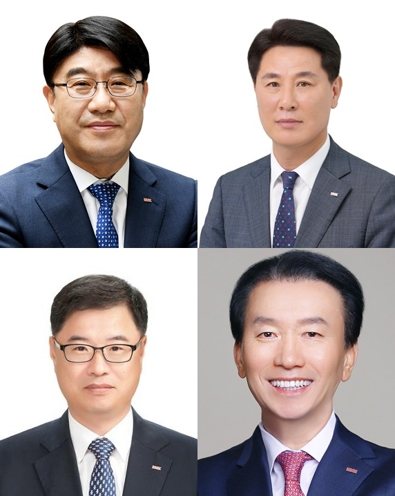 방성빈 부산은행장, 김태한 경남은행장(후보자), 김성주 BNK캐피탈 대표, 성경식 BNK자산운용 대표(후보자) (시계방향) [사진=BNK금융그룹]