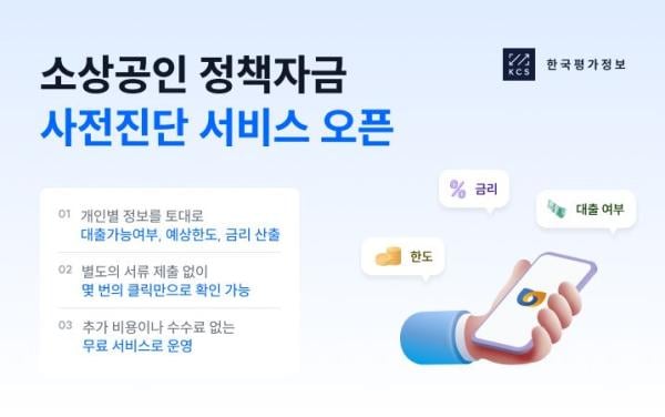 한국평가정보, 소상공인 정책자금 사전진단 서비스…소진공과 협력