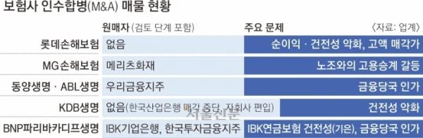 몸값 비싸고, 수익성·건전성 나쁘고… 보험사 M&amp;amp;A ‘잔혹사’