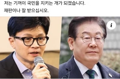 이재명 “개눈에는 뭐만”…한동훈 “기꺼이 국민 지키는 개 되겠다”