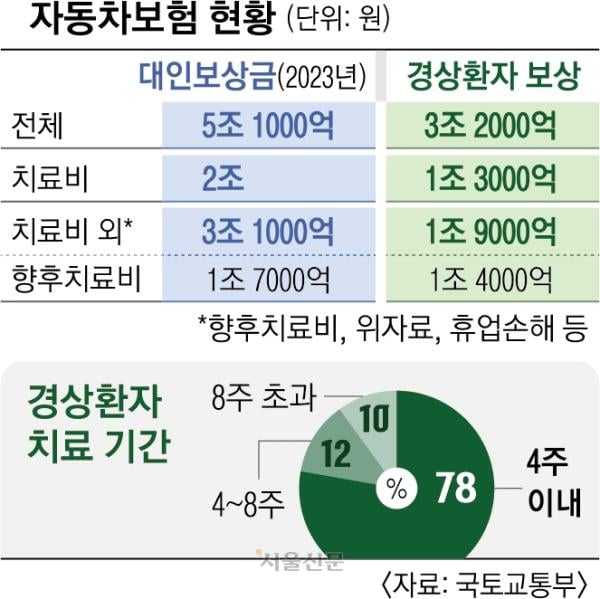 車보험 ‘향후치료비’ 중상만 지급… 나이롱환자들, 합의금 못 받는다