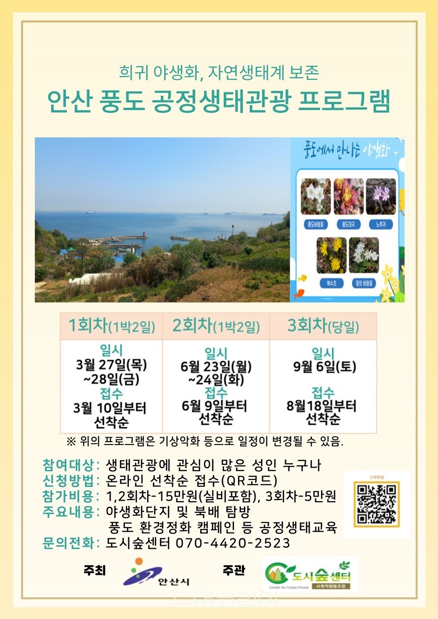 풍도 섬투어 홍보물