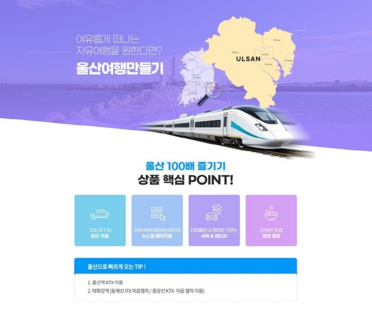 울산광광 통합예약 서비스 ‘울산여행 만들기’. 울산시 제공