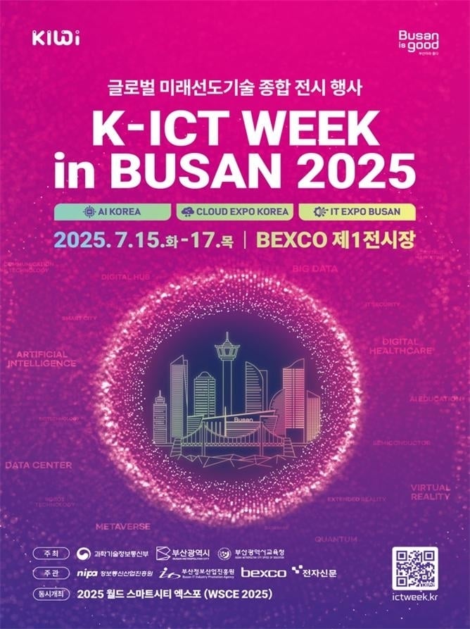 7월 부산 벡스코에서 열리는 ‘2025 K-ICT WEEK in BUSAN’ 포스터  [부산시 제공]