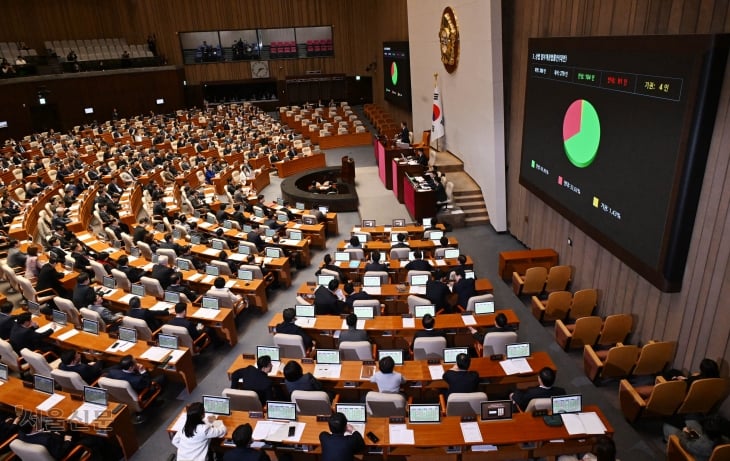 13일 국회 본회의에서 기업 이사의 충실 의무 규정을 주주까지 확대하는 내용의 상법 개정안이 더불어민주당과 개혁신당 등 야당 주도로 통과되고 있다. 국민의힘은 당론으로 부결 방침을 세웠으나 재석 279명 중 찬성 184명, 반대 91명, 기권 4명으로 가결됐다.안주영 전문기자