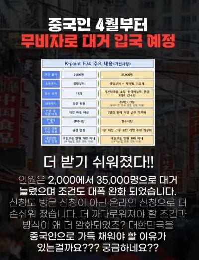 '무비자 중국인 4월 대거 입국설' SNS 확산에 법무부 화들짝