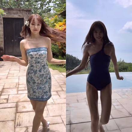 윤은혜, 레그프레스 240kg 하는 거 맞네... 다부진 몸매