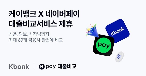케이뱅크는 7일, 네이버페이와 제휴해 '네이버페이 대출비교 서비스'를 도입했다고 밝혔다. [사진=케이뱅크]