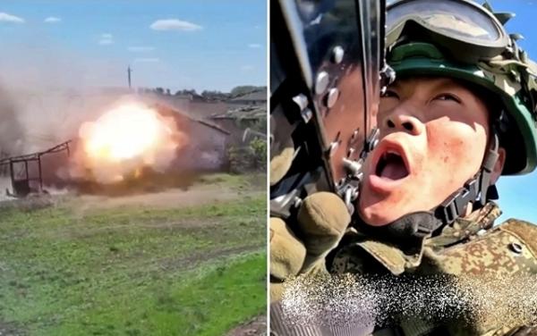 “타당탕!” 북한군 ‘실제 교전’ 공개, 승리후 ‘소련기’ 펄럭 …러군과 포옹 (영상) [포착]
