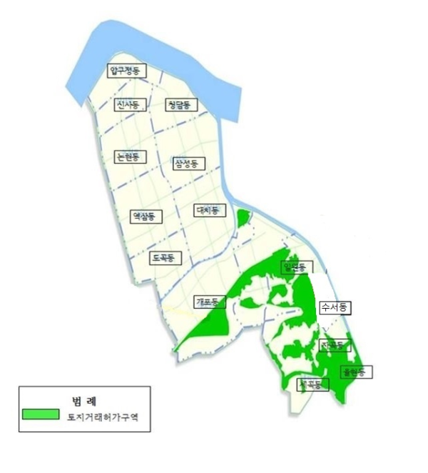 서울시, 강남·서초구 자연녹지지역 토지거래허가구역 재지정