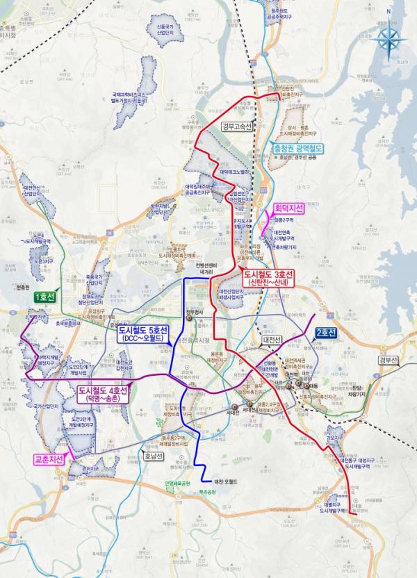 대전 도시철도망 3~5호선 ‘청사진’…빠르면 2030년 착공