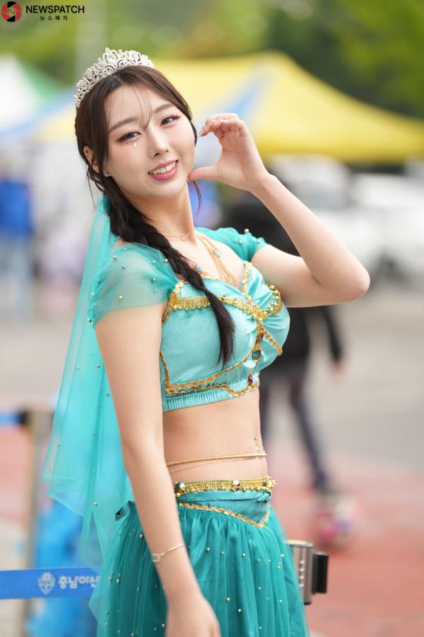 [NP포토]이서연 치어리더, '알라딘 자스민 공주 볼하트'