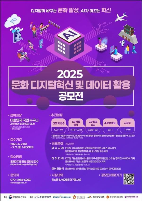 문체부 '문화 디지털혁신 및 데이터 활용 공모전' 개최