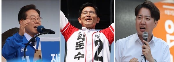 이재명·김문수·이준석, 연일 보수표심 공략…이번에는 'PK'