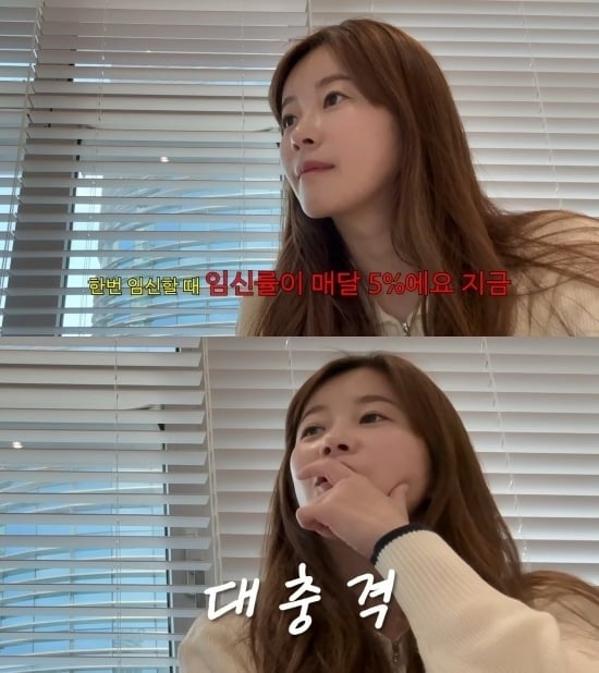 코미디언 김승혜가 낮은 임신 확률에 충격을 받았다. 유튜브 채널 ‘김승혜’ 캡처