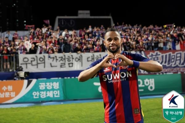 수원FC 안데르손, K리그1 14라운드 최우수선수로 뽑혀