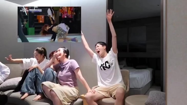 허니제이, 아이키가 성희롱 발언, 욕설을 한 것에 대해 사과했다. 논란이 된 리액션 영상의 한 장면
