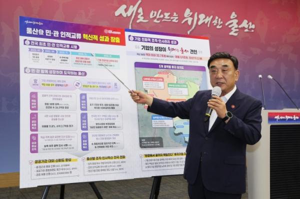 정원 38명 감축·연간 인건비 26억원 절감… 울산 민·관 인적교류 성과