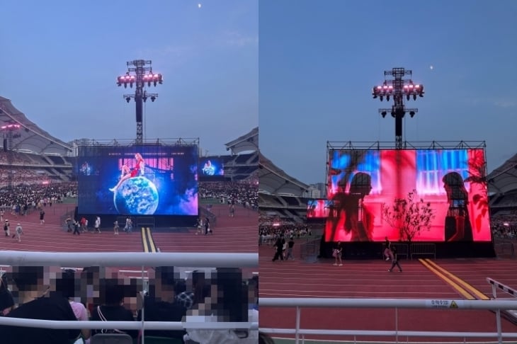 블랙핑크 고양 콘서트의 특정 좌석에서 스크린 구조물이 무대를 가려 공연을 볼 수 없었다는 관람 후기가 전해졌다. 엑스(X) 캡처