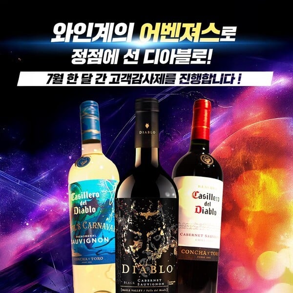 디아블로, 여름 와인 시장 공략... 국민감사제서 반값·편의점 페어링 확대