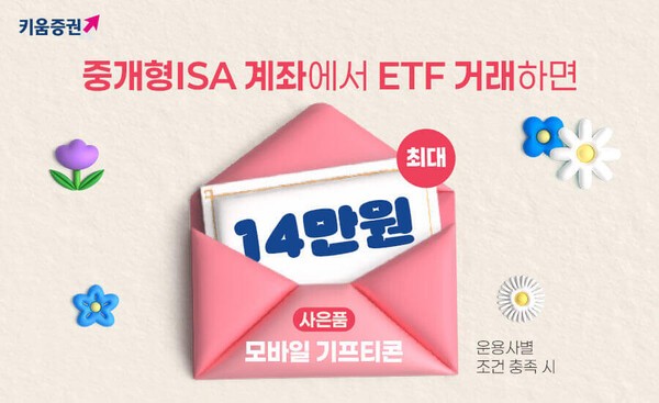 키움증권, 중개형ISA로 ETF거래 시 최대 14만원 혜택