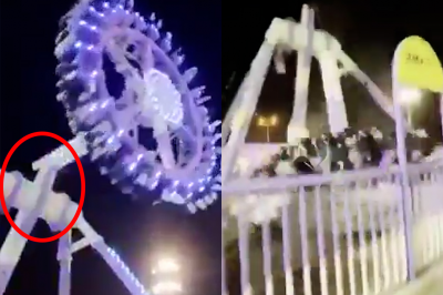 (영상) 360도 회전 놀이기구, 공중에서 ‘뚝’…23명 부상