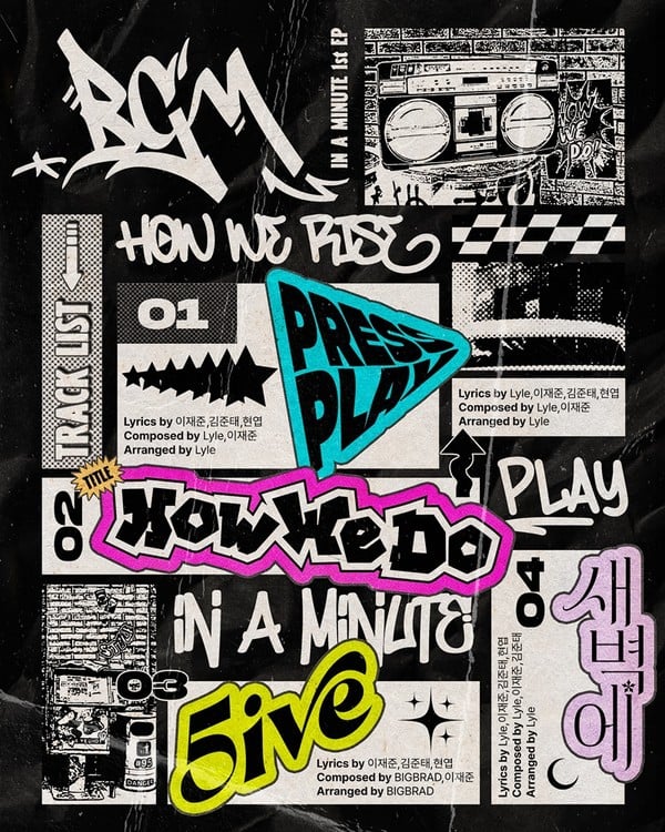 보이그룹 인어미닛, 첫 EP ‘BGM : HOW WE RISE – PLAY’ 콘셉트 필름·트랙리스트 공개! 반항美 풀 장착!
